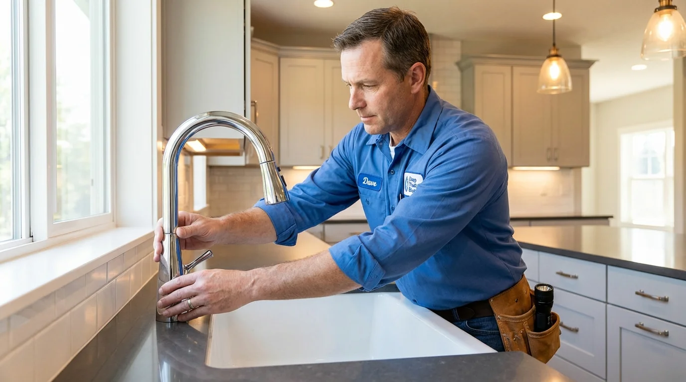 Kitchen faucet installation by Johns Plumbing LLC in El Reno